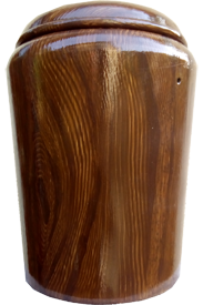 WoodLook.shop Überurne mit fÜhlbarer nussbaum dunkel  Holzstruktur